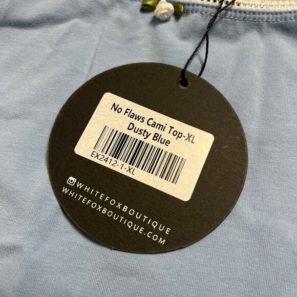 White Fox No Flaws Cami Top Dusty Blue Size XL - Picture 3 of 6
